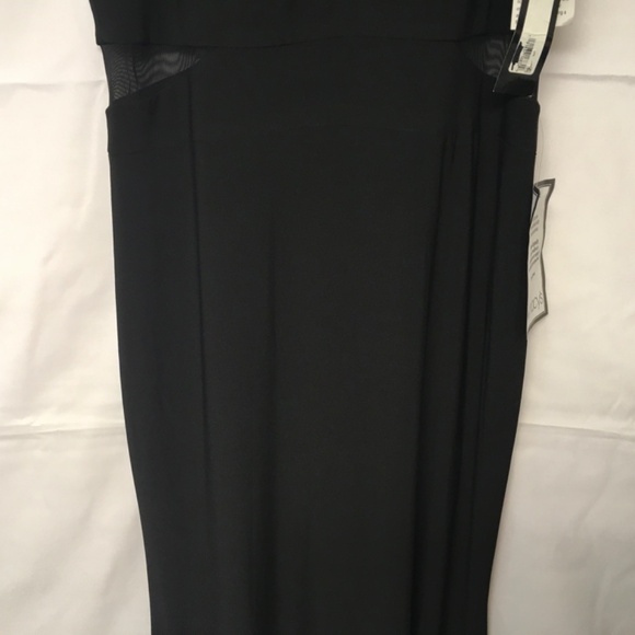 X by Escape gown SZ 14 black NWT peek a boo sides formal party prom merm… - Picture 3 of 13